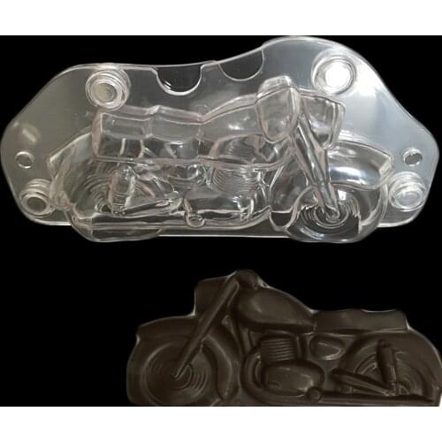 Moto Motorcycle Chocolate Mold Plastic Polycarbonate PC Autobike Shaped Chocolate Moud Candy Ice Jelly Making Mold