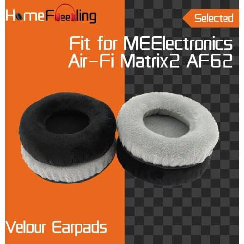 Homefeeling velour Earpads for MEElectronics Air-Fi Matrix2 AF62 Headphones Earpad Cushions Covers Velvet Ear Pad Replacement