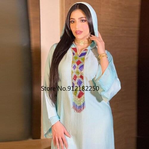 Eid Mubarak Kaftan Abaya Dubai Muslim Dress Turkey Islam Clothing Robe Longue Femme Musulmane African Dresses For Women Caftan