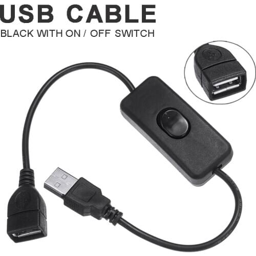 USB Cable with On/Off Toggle Switch Power Control for USB Lamp USB Fan Power Supply Line 29.5cm