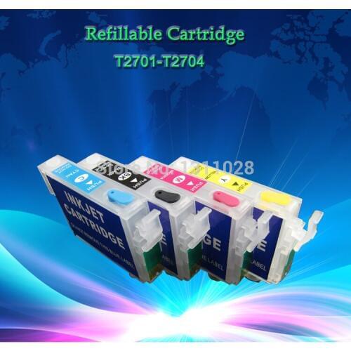 INK WAY T2701-T2704 T2771-T2774 T2521-T2524 Refillable ink cartridge for Workforce WF-3620DWF/ WF-3640DTWF/ WF-7110DTW etc
