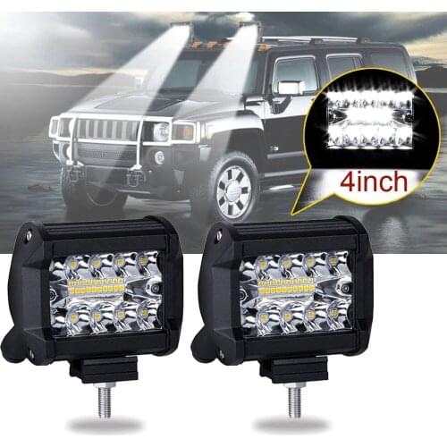 1/2pcs 4" LED Combo Work Lights Bar Spotlight Off-road Driving Spot Flood Fog Lamp for Truck Boat SUV 12V 24V Headlight for ATV