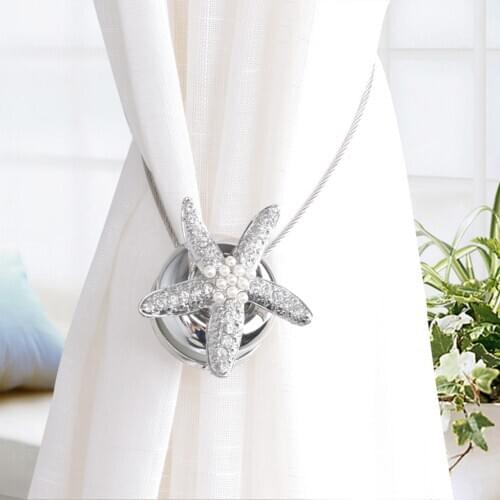 Starfish Magnetic Tie Backs Buckle for Curtains, Nets, Voile Buckle Clip