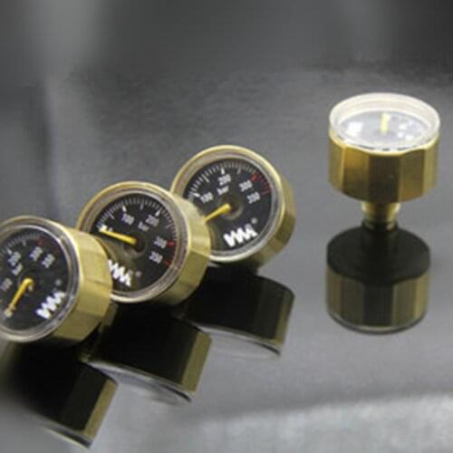 Copper M10*1 G1/8 inch 350bar Mini Air Pressure Gauge,ED black & white dial 28mm pressure gauge