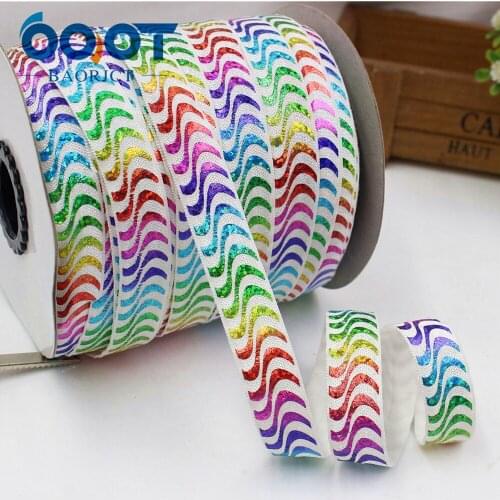 OOOT BAORJCT,1762827, 5/8'' 16MM Bronzing elasticity Ribbon , 10 yards DIY handmade hair accessories Material , free shipping