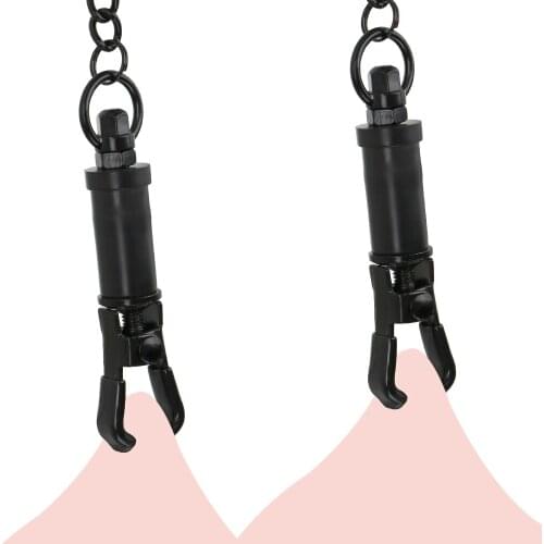 Breast Bondage Metal Nipple Clips Nipple Stimulator Sex Toys for Couple Adjustable Adult Games Torture Play Clamps