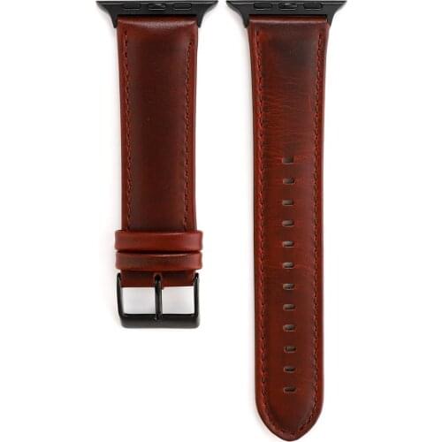 Strap for apple watch band Genuine leather loop 42mm 38mm watchband for watch 44mm 40mm 5/4/3/2/1 bracelet accessories