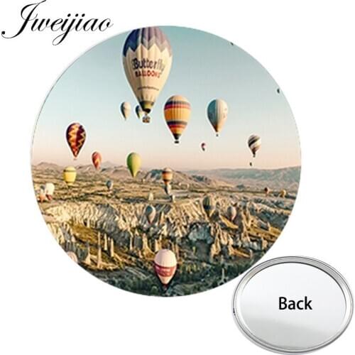Youhaken Romantic Turkey fire or hot-air balloon One Side Flat Mini Pocket Mirror Makeup Vanity Hand Travel Purse Mirror