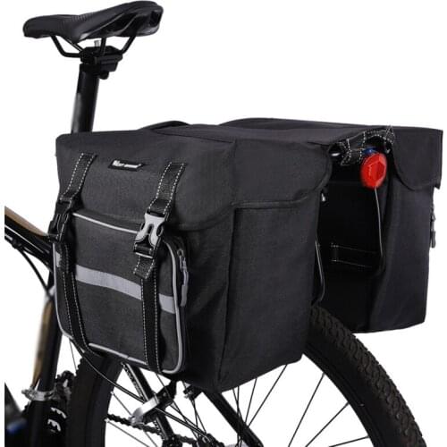 25L Bike Rear Seat Trunk Bag Pannier Large Capacity Bag Luggage Carrier Rain Cover Panniers Equipments for Long Term Travel