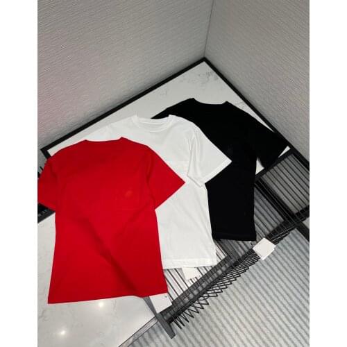 Embroidery Luxury Brand T-shirt Pocket Cotton T Women 2021 New Summer Casual O-neck Short Sleeve Tees Fashion Loose T-Shirts Top