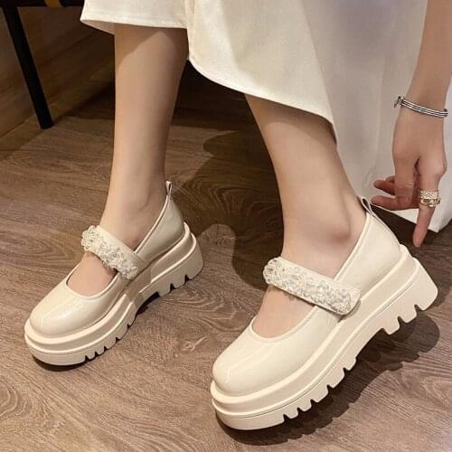 Casual Shoes Womens Vulcanized Shoes Thick-soled High-heeled Wedge Sports Womens Shoes Leather Spring and Summer 2021 New Hot