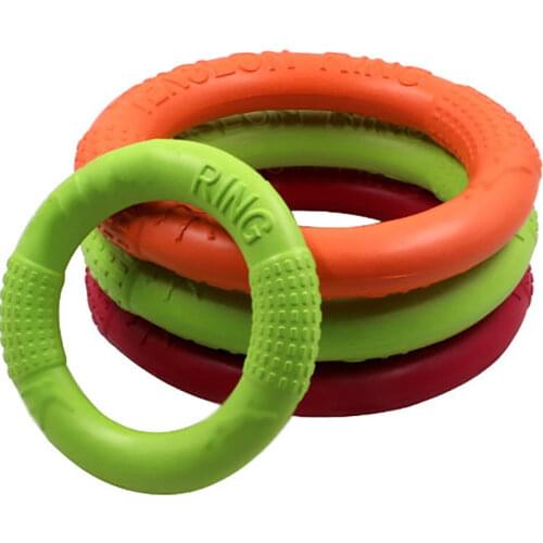 1pcs Pet Flying Discs Dog Training Ring Puller Resistant Bite Floating Playing Toy Dogs Outdoor Interactive Game Supplies