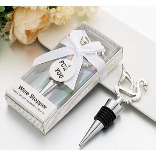 100pcs wine stopper champagne Wine stopper wedding gifts swan wine stoppers Wedding gifts NO333