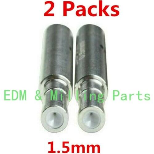 2x EDM Drill Ceramic Electrode White Ceramic Guide 1.5mm Puncher Machine Part For EDM Wire Cut Ruby Electrical Mill Part