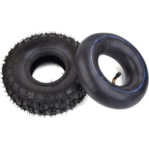 4.10-4 410-4 4.10/3.50-4 Inner Tube + Tire for Garden Rototiller Snow Blower Mowers Hand Truck Wheelbarrow Go Cart Kid