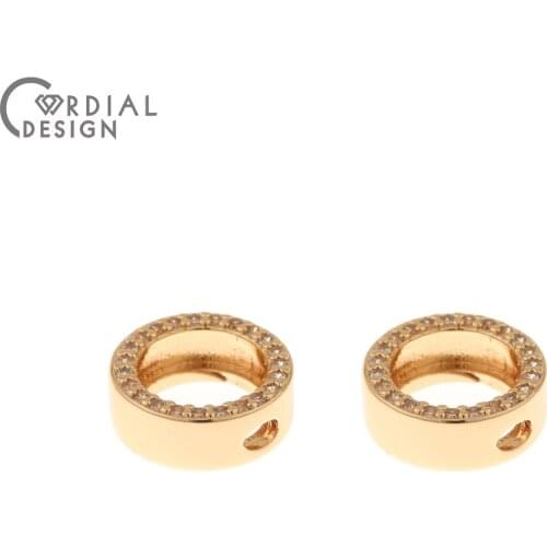 Cordial Design 40Pcs 5*11MM Jewelry Accessories/Earring Findings//Loop For Bracelets/CZ Charms/Hand Made/DIY Jewelry Making