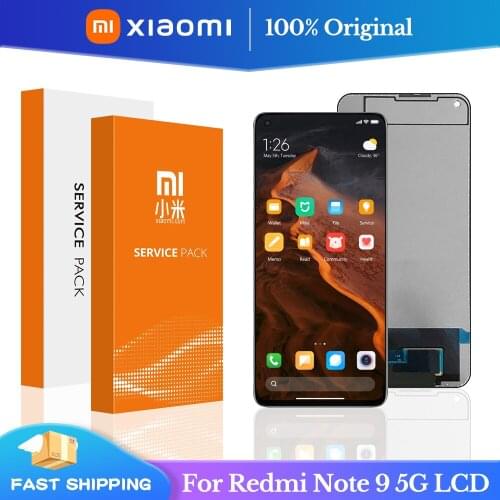 6.53'' Original For Xiaomi Redmi Note 9 5G LCD Display Touch Screen with Frame Digitizer Assembly M2007J22C LCD replacement