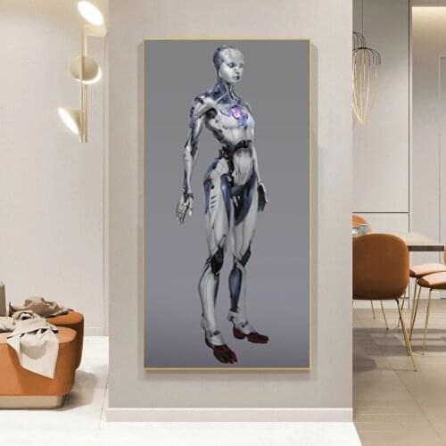Abstract Art Figure Metal Sculpture Canvas Art Posters Prints Statue Painting Wall Pictures for Living Room Home Cuadros Decor