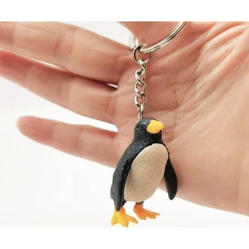 Keychain Classic Resin Penguin Decoration Black Fashion Cartoon Bag Hand Rope Pendant Multicoloured Keychain Cute Couple A178