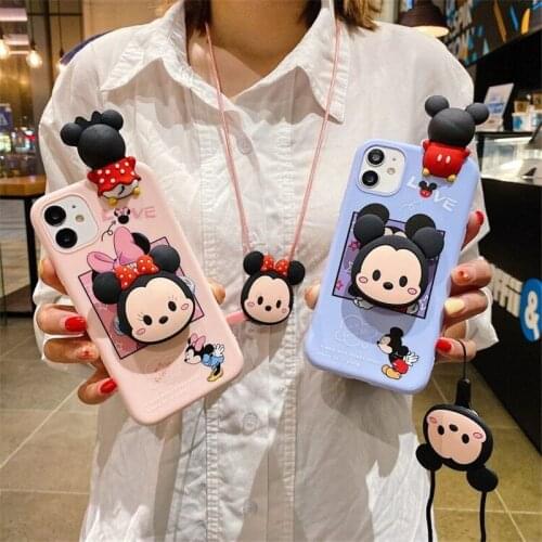 Disney Minnie Mickey phone case protective cover is suitable for iphone 12 pro max 11 8 7 6 s XR PLUS X XS SE 2020 mini unisex