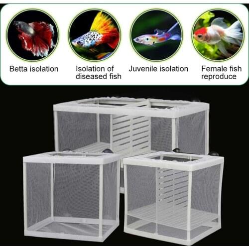 Aquarium Fish Breeding Breeder Box Baby Fish Hatchery Isolation Net Fish Tank Incubator Box Hanging Aquarium Accessory Supplies