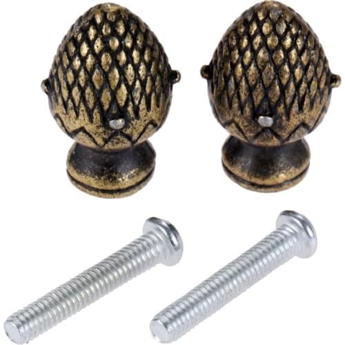 DRELD 2pcs Bronze Vintage Alloy Strawberry Knobs and Handles Furniture Door Handle Cupboard Drawer Kitchen Pull Knob 25*15mm