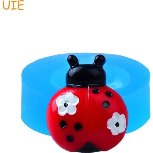 DYL250U 26.2mm Ladybird Silicone Mold - Insect Mold Sugarcraft, Food Safe, Fondant, Gum Paste Cookie, Resin, Polymer Clay, Soap