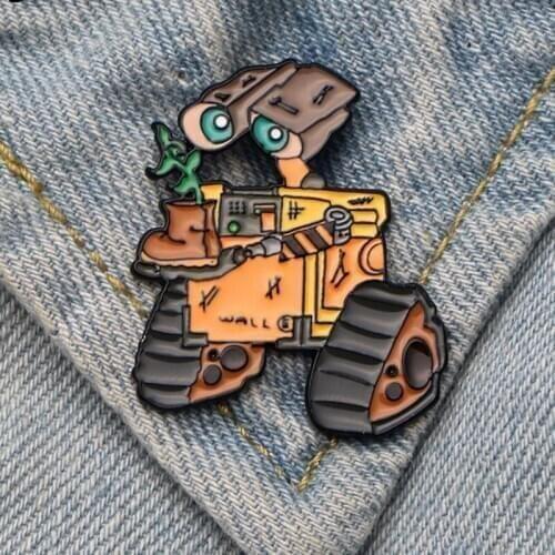 DZ340 Robot Enamel Pins and Brooches for Lapel Pin Backpack Bags Badge Cute Gifts Collar Jewelry