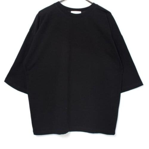 Mens summer new solid color loose sleeve men round collar T-shirt couples with a fat increase in large size short sleeves