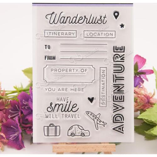 KLJUYP Travel Transparent Clear Silicone Stamp/Seal for DIY scrapbooking/photo album Decorative clear stamp sheets