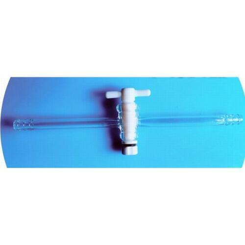 Lab glass adapter;2 Way Stopcock 9mm Hose Connection ;Borosillcation Glass Material