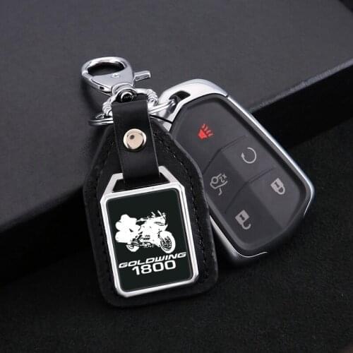 For honda goldwing 1800 gl1800 GL1800 Fashion motorcycle leather key ring Keychain with logo Accessories