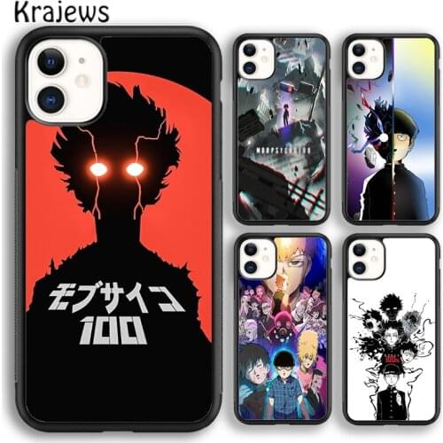 Krajews Anime Mob Psycho 100 soft Phone Case Cover For iPhone 5s SE 2020 6s 7 8 plus X XS XR 11 12 mini pro max coque Shell