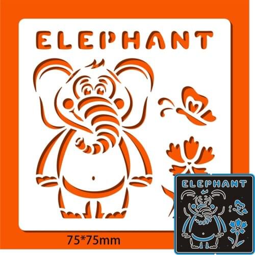 Metal Cutting Dies ELEPHANT New for decor card DIY Scrapbooking stencil Paper Album template Dies 75*75mm