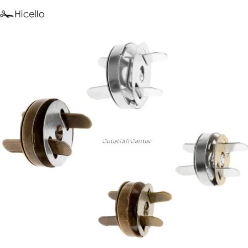 Genuine Hicello 10Sets Magnetic Buttons Snaps Fasteners Bag Purse Clasps Sewing metal Buttons Handbag Craft Leather Coat Buttons