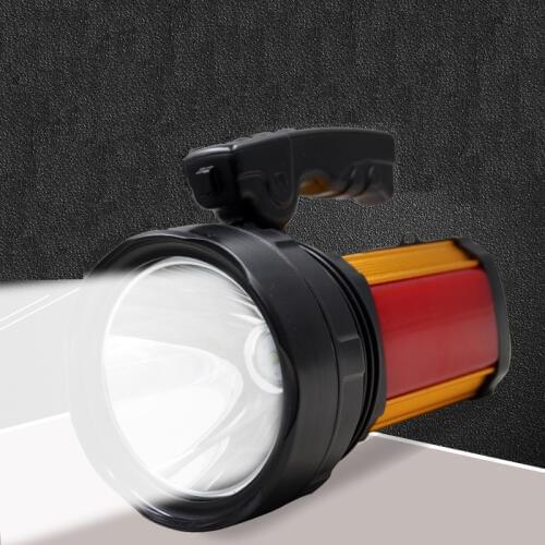 Portable Spotlights Led Work Light Rechargeable Searchlight Battery Camping Lights Lantern 3Modes With Flashlight Warning Light
