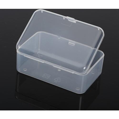 9*6*3.2cm Clear Lidded Plastic Box For Storage Small Parts Tools Bank Card Credit Card Case Container Organizer