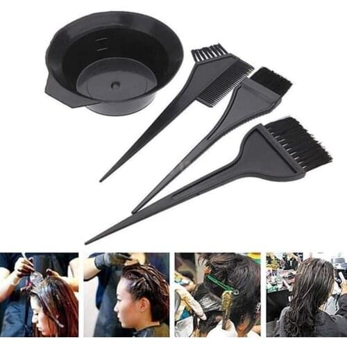 Hot 4Pcs/Set Hair Dye Colouring Brush Comb Mixing Bowl Hairdressing Styling Tools