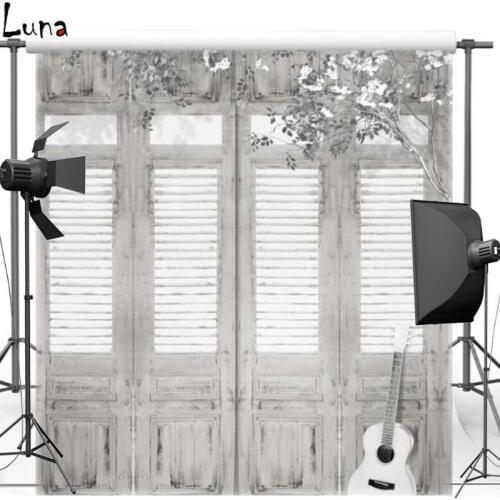 Grey Wood Door Vinyl Photography Background Guitar Indoor Oxford Backdrop For Wedding photo studio Props 4011