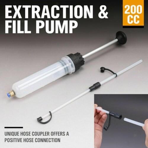 200cc Car Oil Fluid Extractor Filling Syringe Bottle Transfer Hand Pump Tools