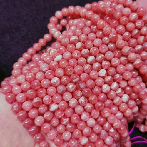 8mm AA TOP Grade Natural Simple Quality Rhodochrosite Loose Round Beads