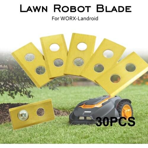 Mower Blade Replacement + Screw Silver/Gold Good Sharpness Stainless Steel Low Noise For WORX LANDROID High Resilience 30Pcs/Set