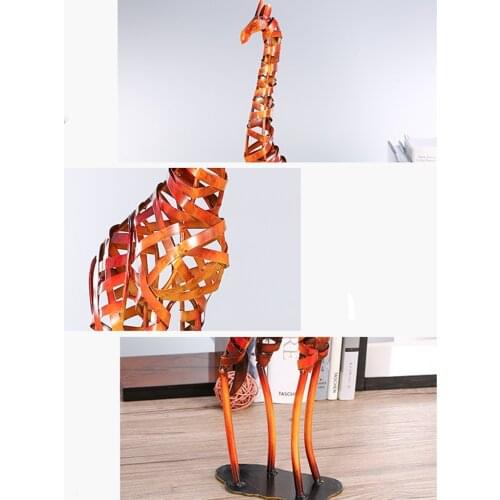 Handmade Iron Giraffe Statue Sculpture home decoration accessories