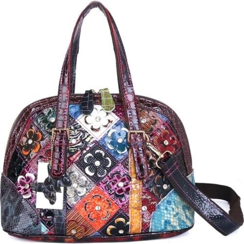 Fashion Women Genuine Leather Handbags High Quality Ladies Small Shoulder Messenger Bags Designer Female Shell Crossbody Bag New