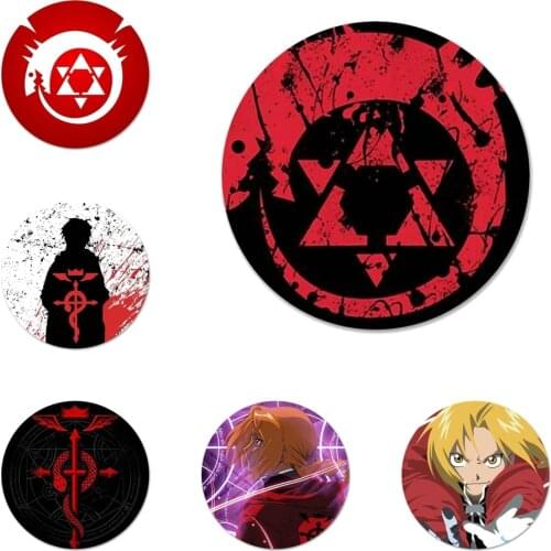 Fullmetal Alchemist Anime Icons Pins Badge Decoration Brooches Metal Badges For Clothes Backpack Decoration