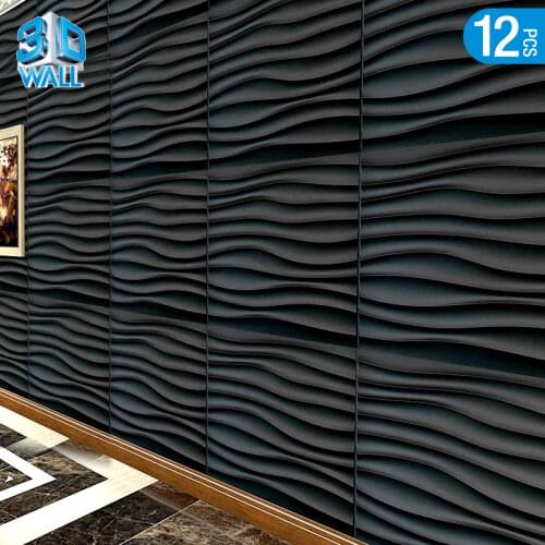 12 Piece 50x50cm 3D Tile Panels Mold Plaster Wall Stone Wall Art Decor 3D Wall Sticker Living Room Wallpaper Mural Bedroom Decor
