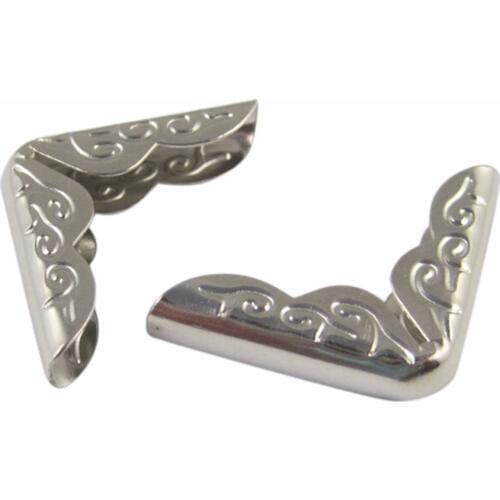 12PCS Antique Jewelry Gift Box Wooden Case Book Scrapbooking Photo Albums Menus Folders Collar Corner Protector