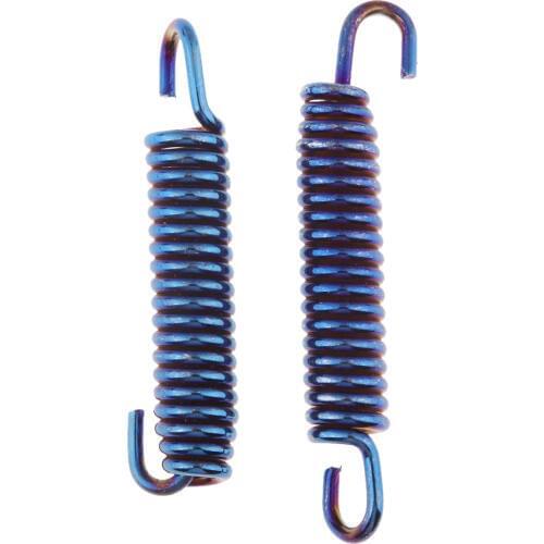 2x Motorcycle ATV Exhaust Muffler Pipe / Silencer Springs With Dual Hook