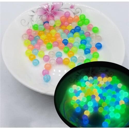 6-12mm Luminous Acrylic Beads Glow In The Dark Spacer Beads For Jewellery Marking DIY Necklace Bracelet Accessories