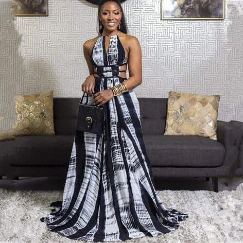 African Dresses For Women Dashiki Print African Clothes Robe Africaine 2021 Fashion Sleeveless Maxi Dress Africa Clothing